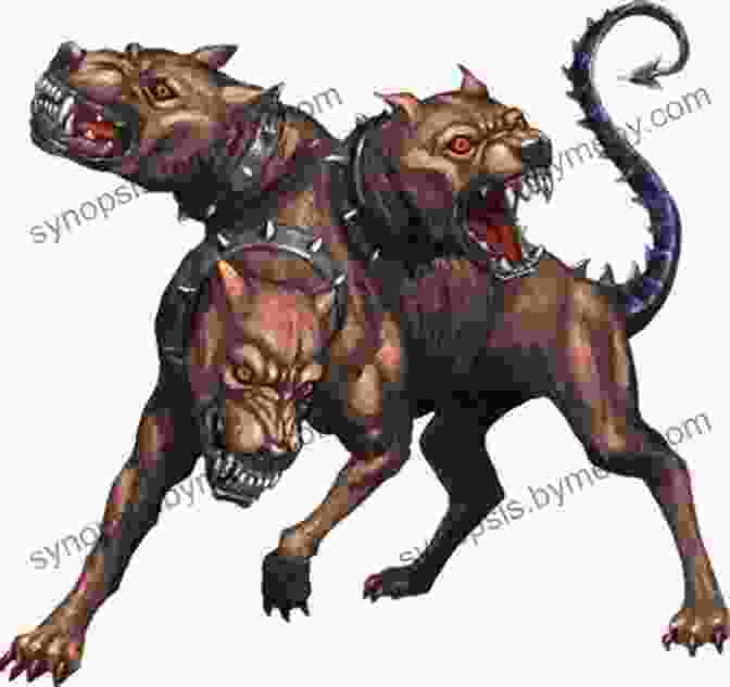 A Cerberus, A Three Headed Dog With A Serpent's Tail And A Fierce Demeanor Greek Roman: Most Legendary Creatures From Greek Mythology: Monsters And Creatures Of Greek Mythology Top Greek Mythological Creatures Many Myths About The Ancient Greek Gods