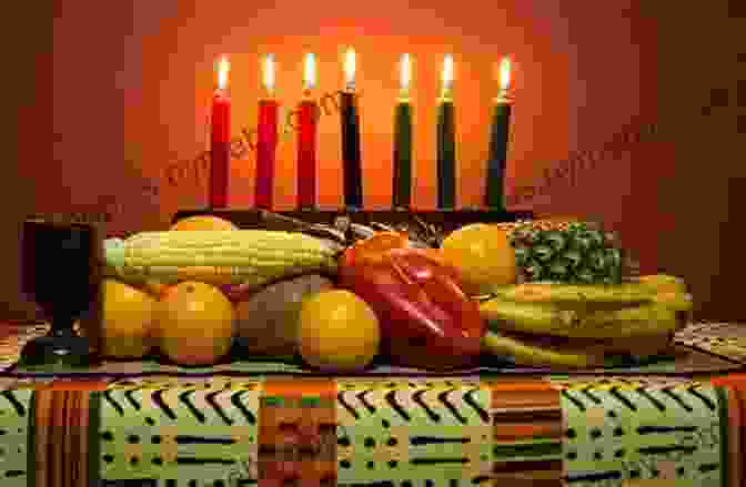 A Family Celebrates Kwanzaa With Traditional African Attire, Candles, And Fruits Celebrating Kwanzaa Dr Block