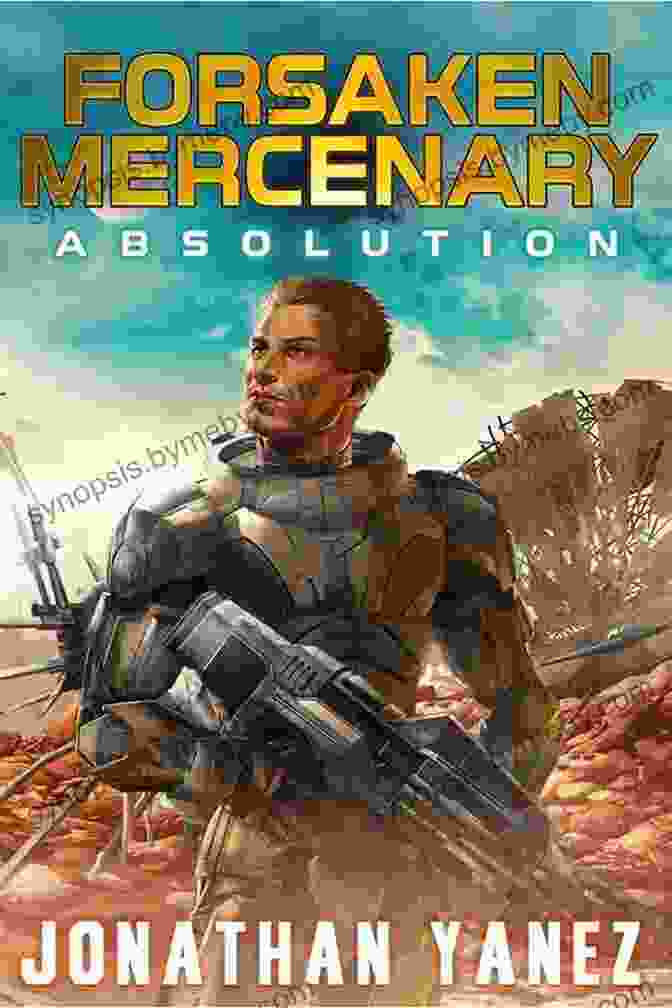 Absolution Book Cover Featuring A Forsaken Mercenary Standing In A Futuristic Cityscape Absolution: A Near Future Thriller (Forsaken Mercenary 2)