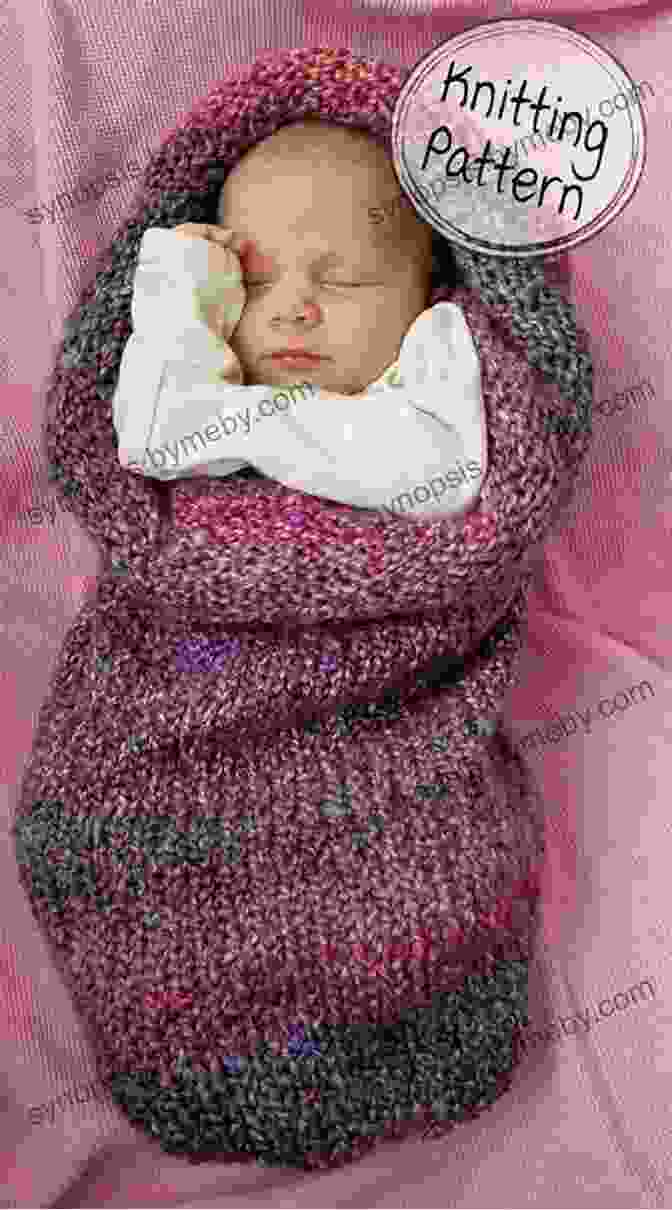 Beautiful Hand Knitted Baby Cocoon Sleeping Bag In Soft Chunky Double Knit Yarn Perfect Also For Photography Prop Knitting Pattern KP133 Baby Cocoon Papoose Preemie 0 3mths 3 6mths UK Terminology