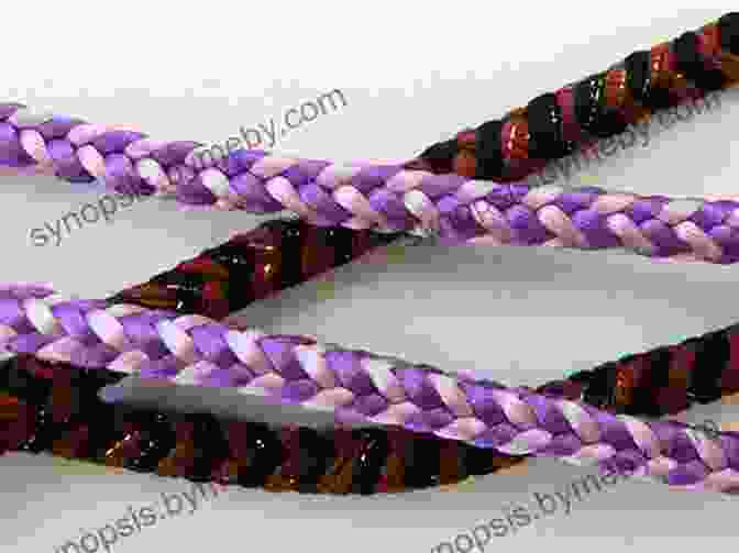 Example Of A 4 Warp Square Braid In Vibrant Colors The Beginner S Guide To Kumihimo: Techniques Patterns And Projects To Learn How To Braid