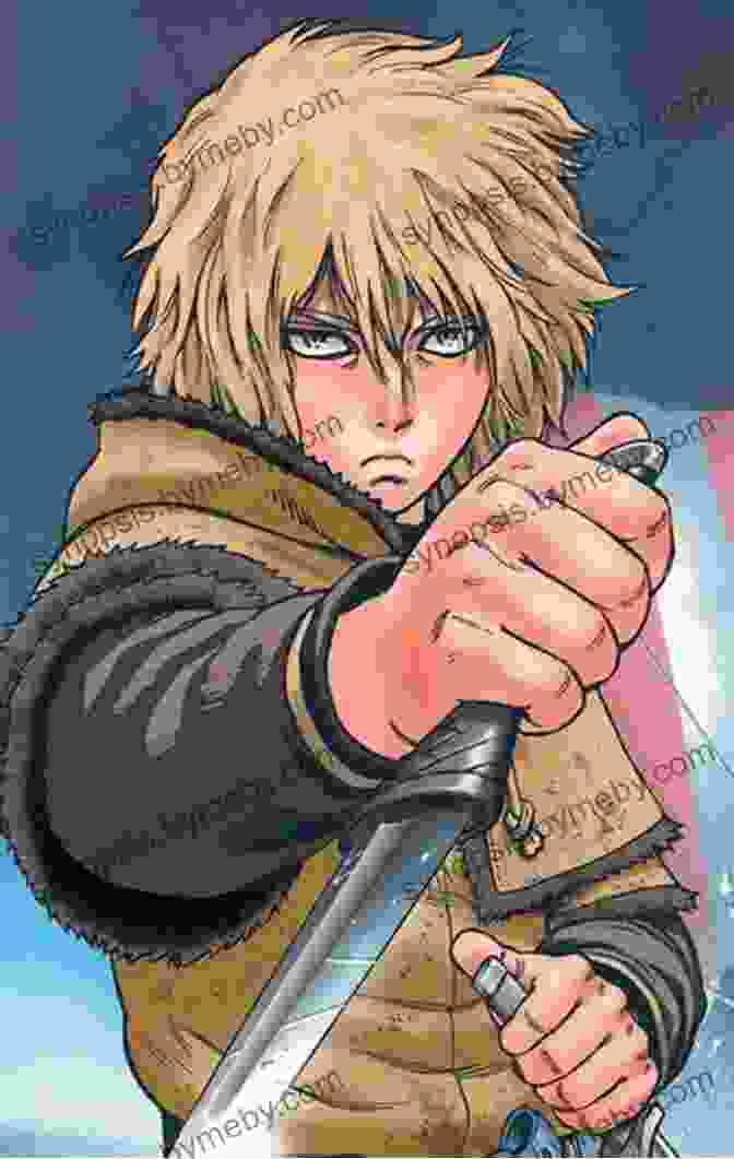 Thorfinn, The Young Viking Protagonist Of Vinland Saga, Stands Amidst A Fierce Battle, His Eyes Blazing With Determination. Vinland Saga Vol 8 Makoto Yukimura